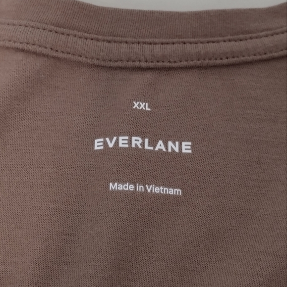Everlane Men's Brown Organic Cotton Casual V-Neck Short Sleeve Shirt Size XXL - Picture 11 of 12